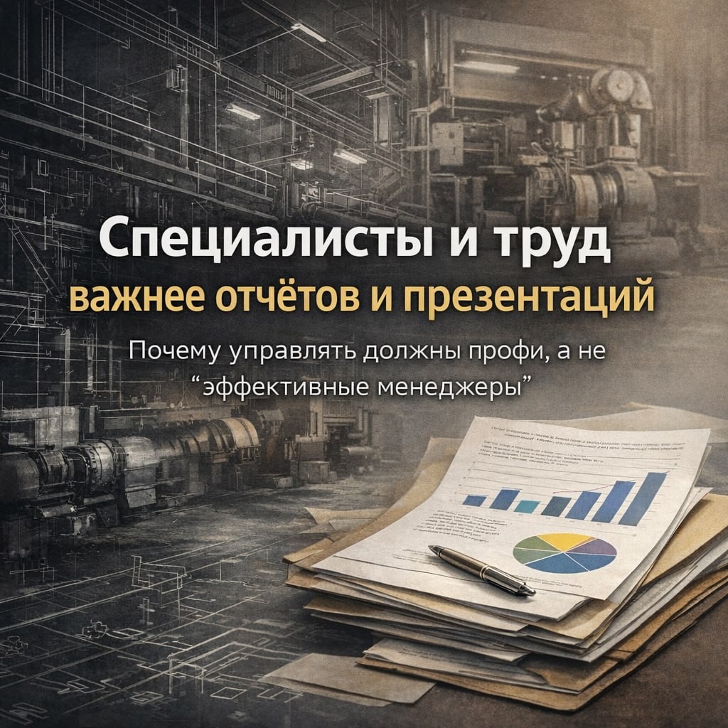 Специалисты и труд важнее отчётов и презентаций